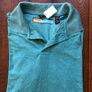 Wrangler Authentic men’s teal dri fit polo shirt